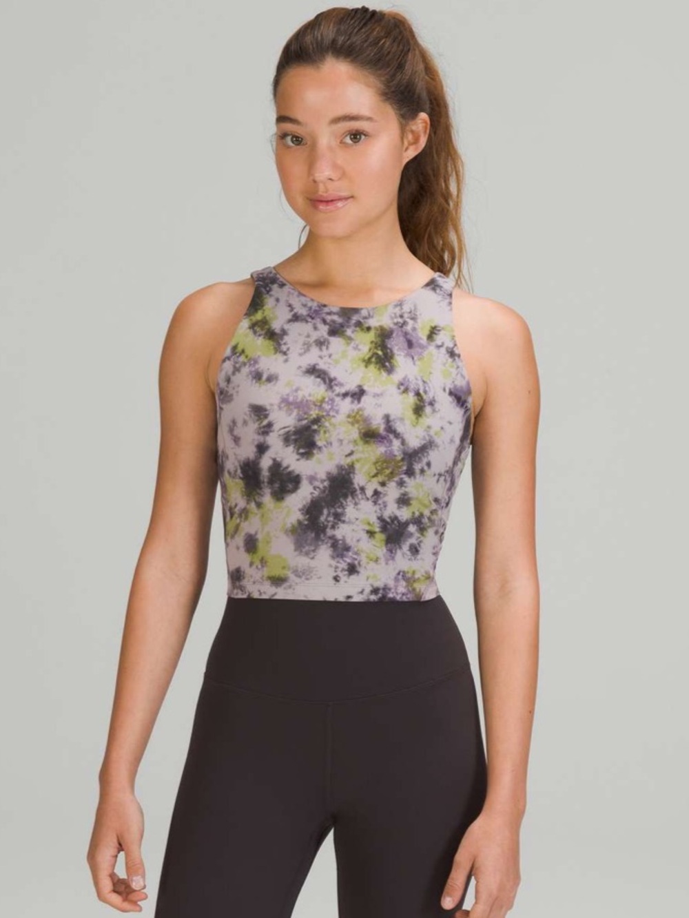 lululemon athletica Tie-Dye High-Neck Tank - Lavender, Black, Lime